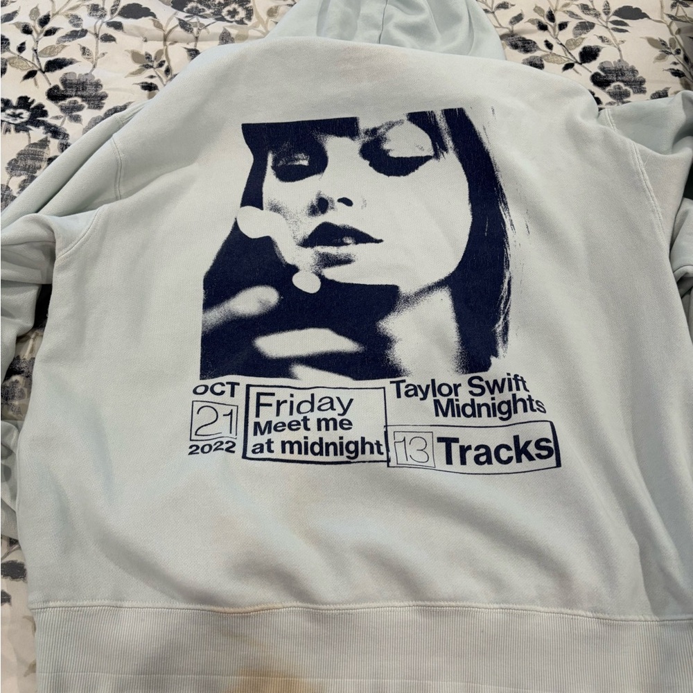Taylor Swift Midnights Pale Blue Pullover Hoodie